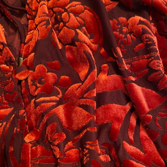 Free People Red Floral Blouse - Picture 7 of 10